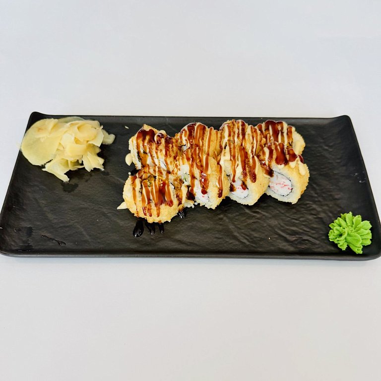 Д Жареный ролл с креветкой и крабом