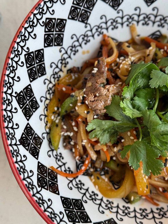 К Удон с говядиной