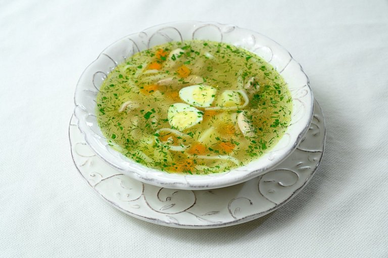 Ю Куриный суп с лапшой по-домашнему